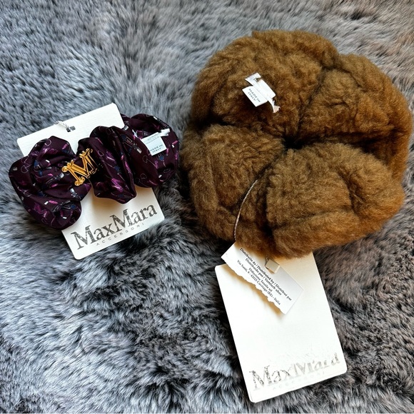 MaxMara label-cut Accessories Camel wool&Silk Blend Scrunchie.Sz: OS Fall/Winter - Picture 11 of 11